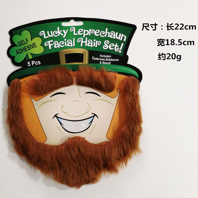 Amazon para Barba irlandesa Día de San Patricio vestido hasta apoyos elfo afortunado divertido falso