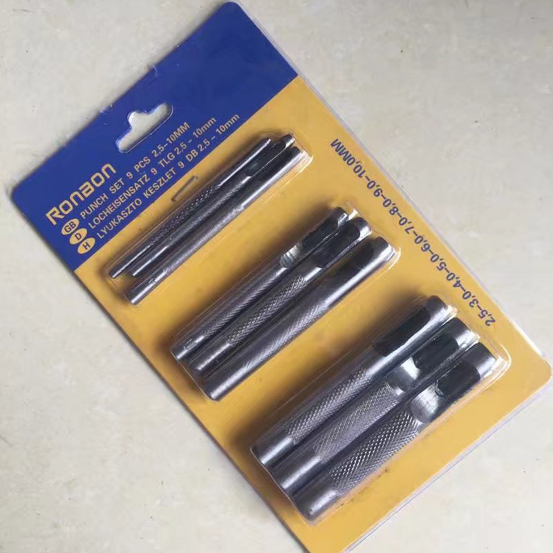 Yonggong fábrica suministro de la correa de 9 piezas Punch cinturón ponche traje Linyi mercado al por mayor