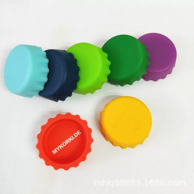 热销硅胶啤酒瓶保鲜盖 硅胶瓶盖密封盖 环保食用级材料 12色现货