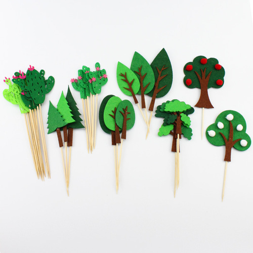 Coconut tree apple tree small tree forest Christmas tree pine tree cactus birthday cake dessert decoration plug-in