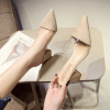 Summer footwear high heels, fashionable slide pointy toe