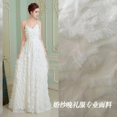 Jacquard and Cut-Out Fabric for Spring and Summer, Breathable Peacock Eye chiffon Dress Fabric for Girls