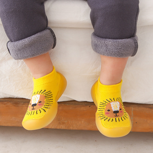 ins Korean version 0-4 years old baby indoor toddler shoes children's socks shoes non-slip soft bottom cartoon pattern manufacturer direct sales