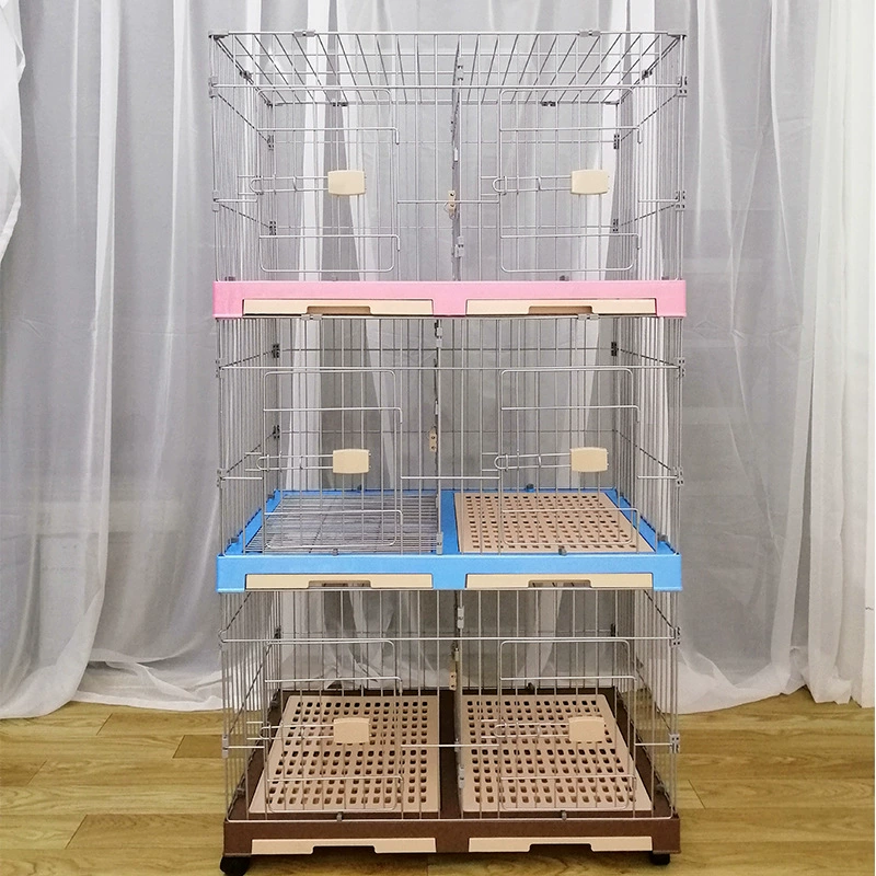 Оптовая продажа клетка для матери щенка маленькая собака Двойная Клетка для собак кошка клетка для разведения Съемная накладка клетка для домашних животных производители