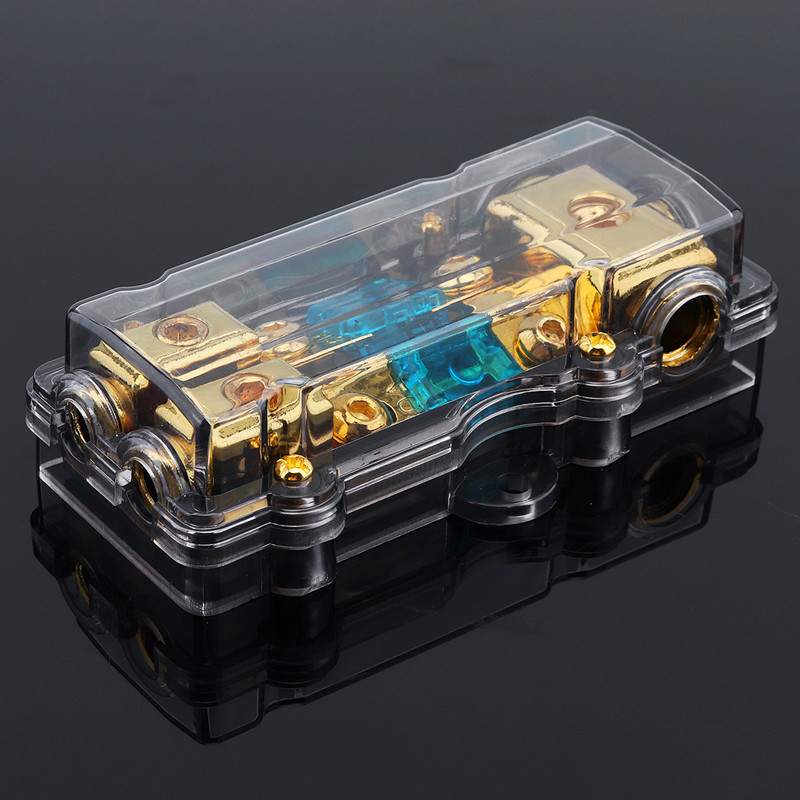 车载音响改装安装 保险胆保险片状 一出二 保险座MINI汽车音响