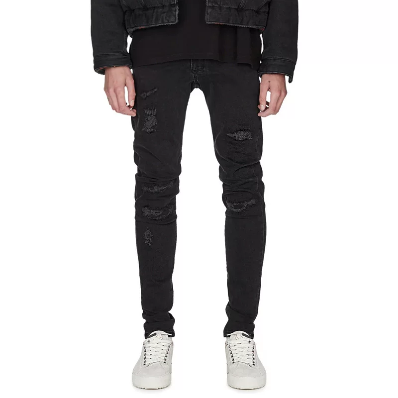 Модные черные эластичные джинсы, 2022, slim fit