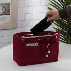 The 2024 New Felt Fabric Multi-functional Makeup Bag Organizer Inner Bag Pouch Storage Bag