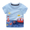 Summer children's short sleeve T-shirt, breathable jacket for boys, loose fit, absorbs sweat and smell