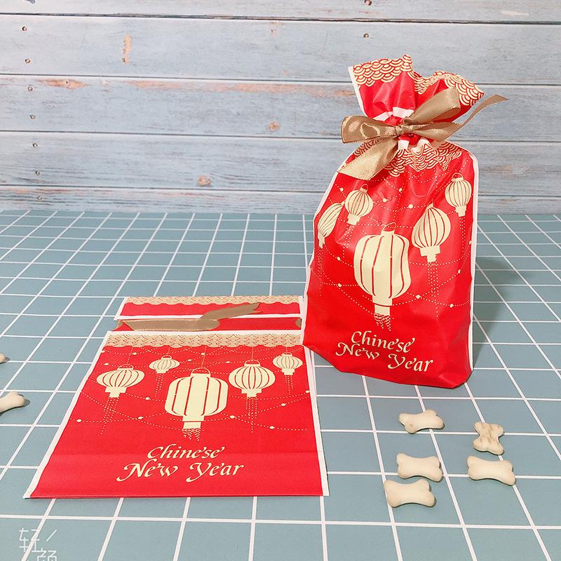 *;15*23.5cm 새해 빨간 등불/팩당 50개;복합 재료