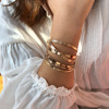 Accessory, metal set, golden bracelet, European style