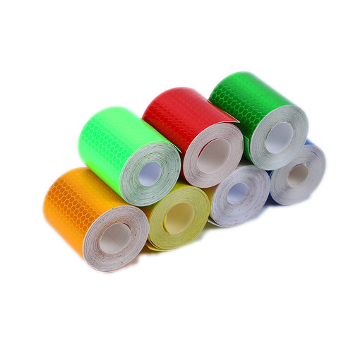 Popular Amazon 5cm 3m adhesive-backed school bus reflective warning strip truck bicycle decorative sticker night display