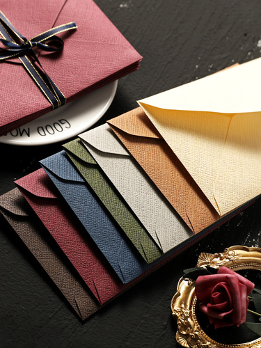 Linen texture retro creative letter paper fire paint seal seal color gift card invitation greeting card wholesale