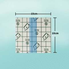 Grid PU film 10x10cm invisible transdermal patch waterproof and leakage-proof acupoint blank patch navel patch plaster adhesive pad