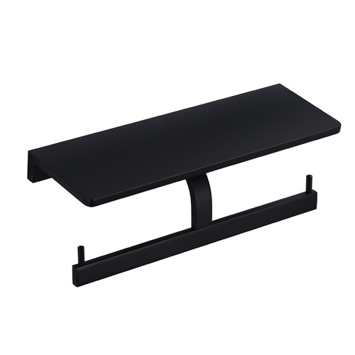 Space aluminum black bathroom thickened mobile phone holder roll paper towel holder hotel special toilet paper holder tissue box