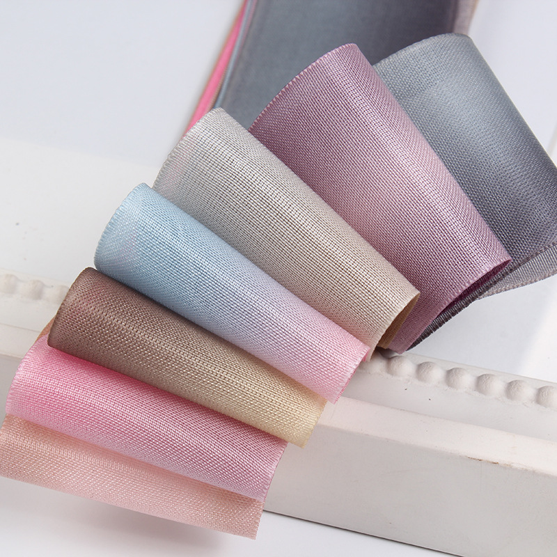 The original factory spot sales BE-U Korea color-changing yarn shoelace ribbon flower packaging materials a generation of hair