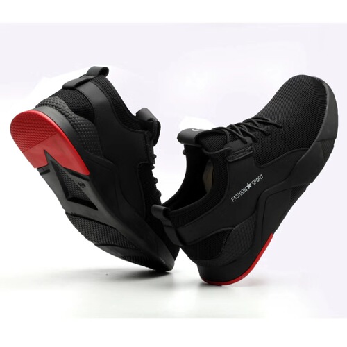 City Defense Steel Toe Fly Weave Men's Labor Protection Shoes Women's Wear-Resistant Anti-Stabbing Protective Shoes Spring and Summer New Model Anti-Crushing Safety Shoes 