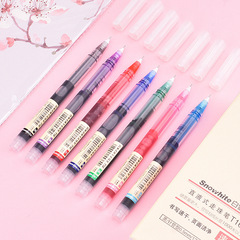 White Snow T16 Refillable Gel Pen, 0.5mm Needle Tip, Colored Gel Pens for Note Taking