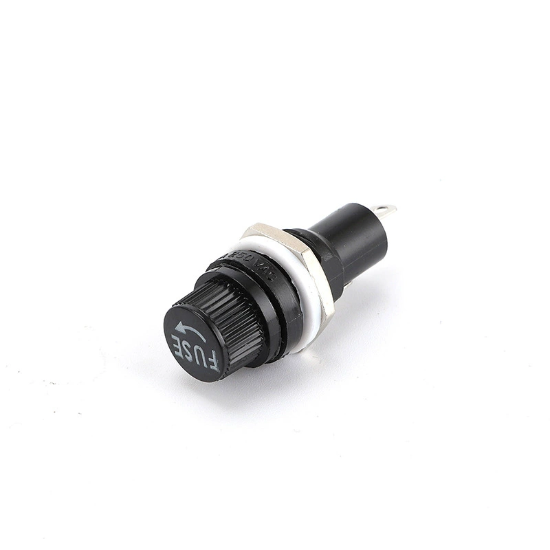 FH043 5X20 плоский предохранитель держатель 5X20 черный предохранитель держатель спиральная проволока предохранитель держатель