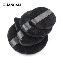 外贸爆款 水晶绒小三角扇形小圆大圆手钩丝带定妆化妆上妆干粉扑