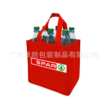 纯净水功能饮料红酒手提无纺布露营分隔装购物袋毛毡无纺布啤酒袋