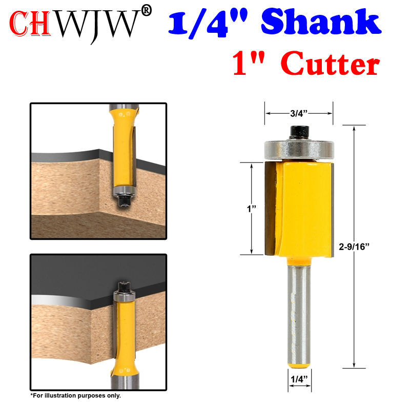 亚马逊速卖通高档修边刀木工铣刀修边刀具 修边机刀头 雕刻机锣刀