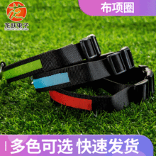 新款网布发光项圈USB充电宠物牵引 LED颈圈夜光脖套狗项圈LED发光