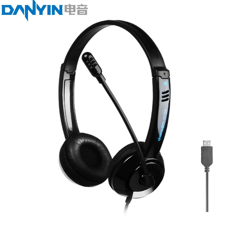 danyin/电音 DT326 наушники с проводом на голову USB порт ноутбук детский студент учебные наушники