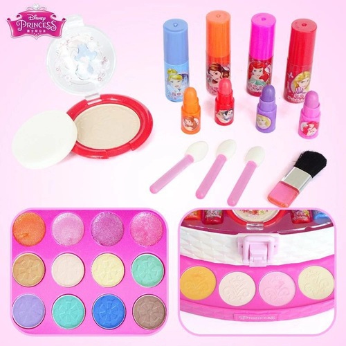 Disney Princess Children's Cosmetics Makeup Box Set Little Girl Performance Birthday Gift Play House Toy