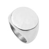 Brand fashionable square glossy ring stainless steel, European style, suitable for import