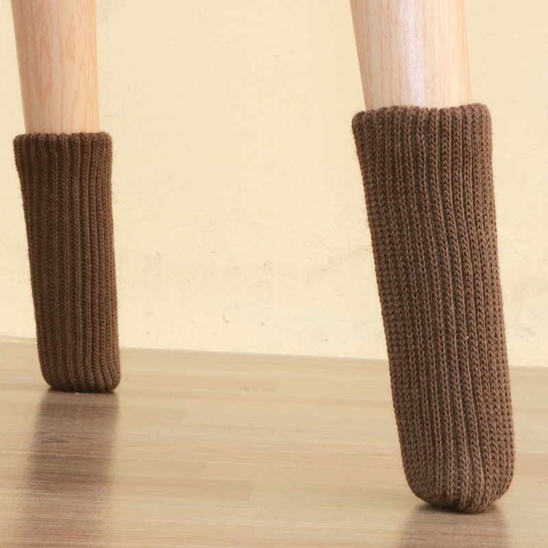 Knitted chair foot cover stool foot cover coffee table foot cover dining chair leg cover mute thickened non-slip wear-resistant table and chair foot mat
