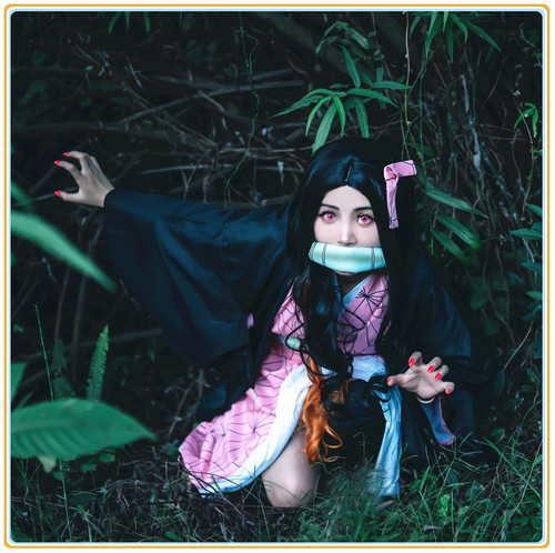 Hoshiman Yuan Kimetsu no Yaiba cos costume Midouzi cos Kamado Nezuko cosplay costume wholesale