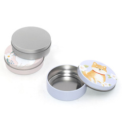 Customized wholesale patterns stretched into two-piece cans factory supply round silver goji sugar putty tin