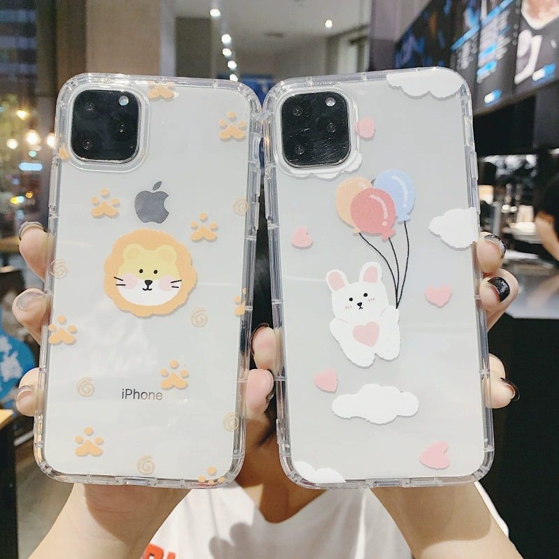 Apple, мультфильм совместимый чехол для любимого, iPhone 15, кролик, iPhone, 15прмакс, с маленькими медведями