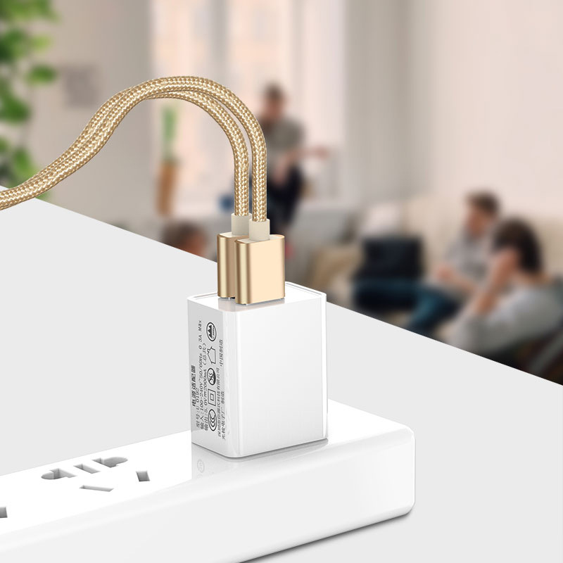 Venta al por mayor 5v2a cargador 3C certificado dual USB adaptador de corriente enchufe doble puerto de carga rápida cabeza de carga del teléfono móvil cabeza