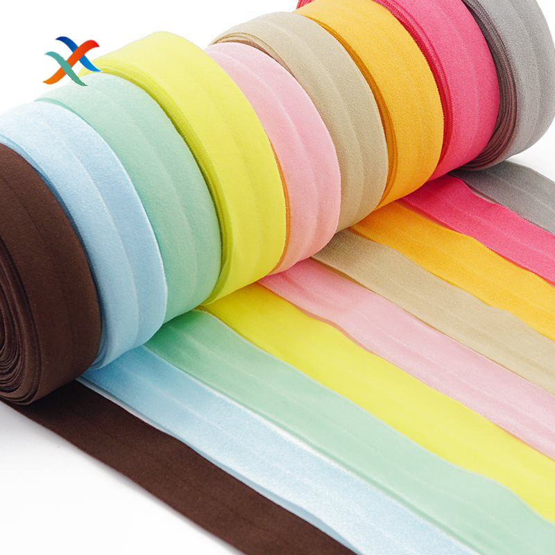 鑫鑫织造平面松紧带 橡筋包边执针织带 高弹力锦纶尼龙松紧带