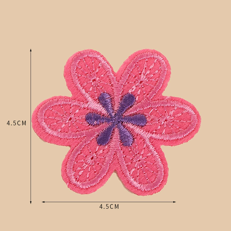 Supply performance service auxiliary materials Hyuna Fengfeng national embroidery cloth sticker patch pink pink flower red flowers