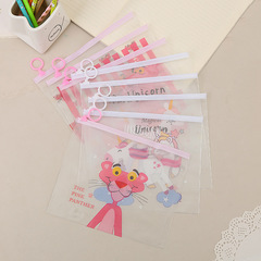 卡通獨角獸透明文件袋粉色少女心防水指環收納袋可愛學生筆袋批發