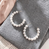 South Korean retro goods, capacious earrings from pearl, simple and elegant design