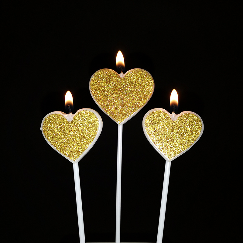 Vela de cumpleaños de polvo dorado brillante 2025 para pastel de cumpleaños de un año, inserto para hornear de parafina, vela de fiesta de cumpleaños sin humo.