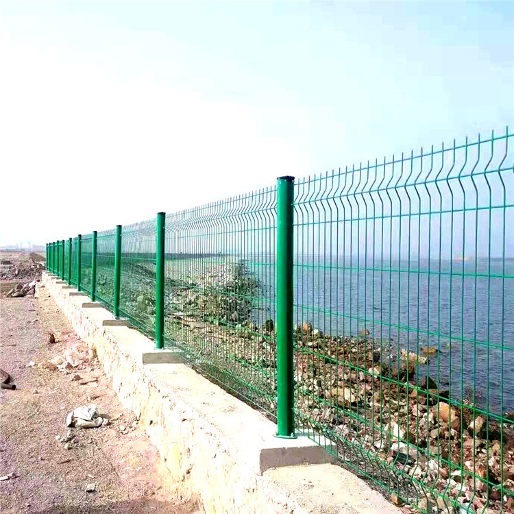 河道护城河围栏 金属网栅栏  三道加强弯网片 【工厂自营】