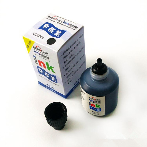 Lotto WB-01 whiteboard pen ink 22cc capacity erasable bottle black red blue optional refill liquid easy to add ink