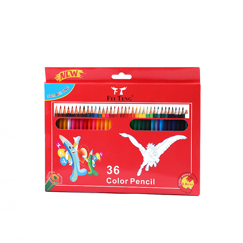 Lápiz de color directo de fábrica de alta calidad de la pluma del color del estudiante de la pluma 36 Color 50 color pintura color pluma 65 color lápiz