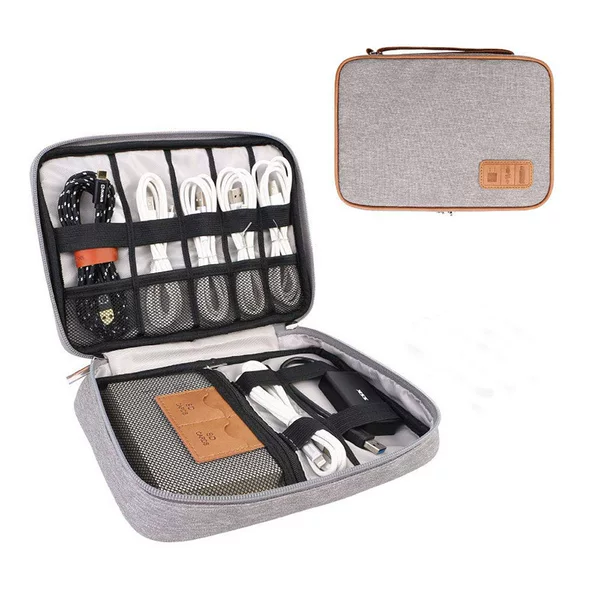 Manufacturer Customized Upgraded Bubble Wrap Travel Digital Cosmetics Bag Mouse Charger U Disk Mobile Phone Data Cable Cosmetics Bag