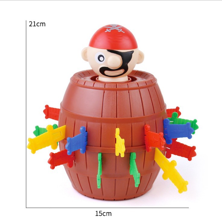 New quirky prank game toy—mischievous pirate barrel kids' gag toy, hot-selling from street stalls, wholesale available