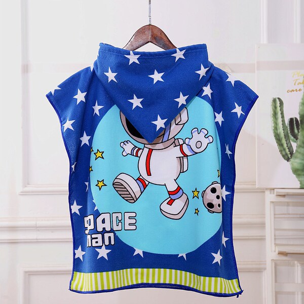 Children's soft bath towel with hood