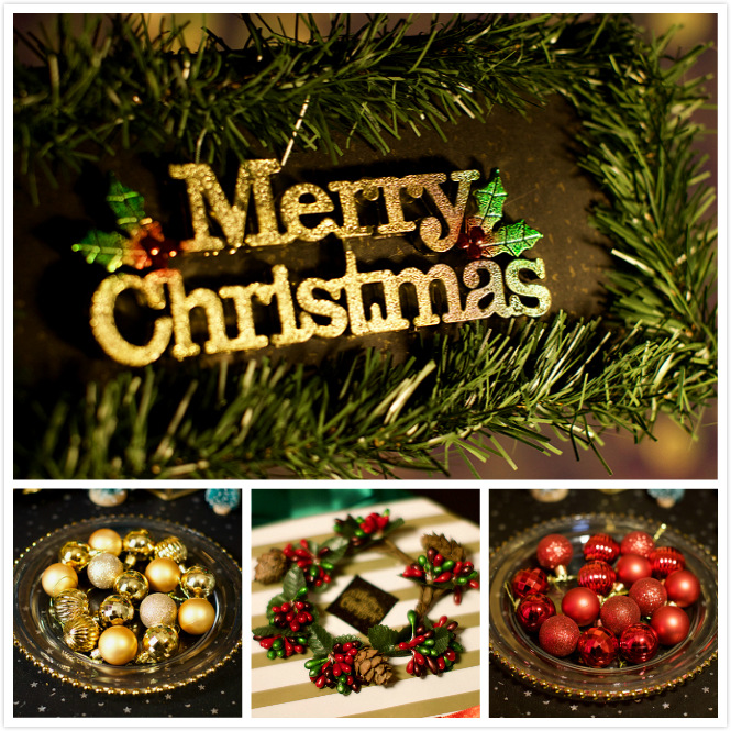 现货圣诞礼品装饰物【彩球字母牌花环】节日礼物礼盒圣诞树吊饰