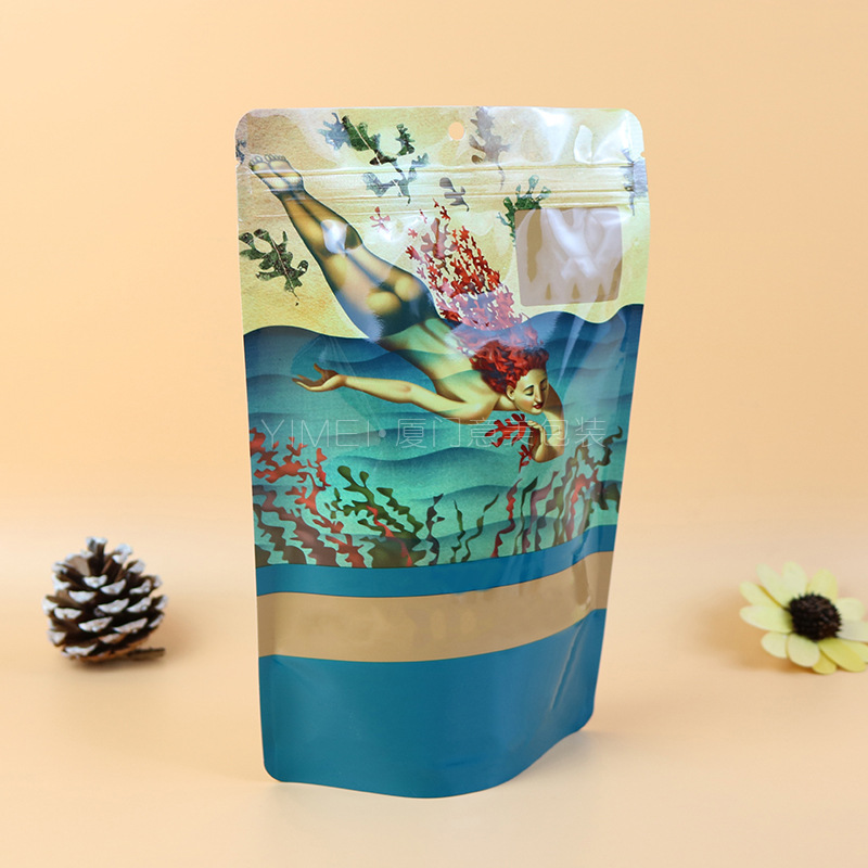 厂家直销海产品自立拉链袋 PET食品塑料复合袋 三边封食品袋