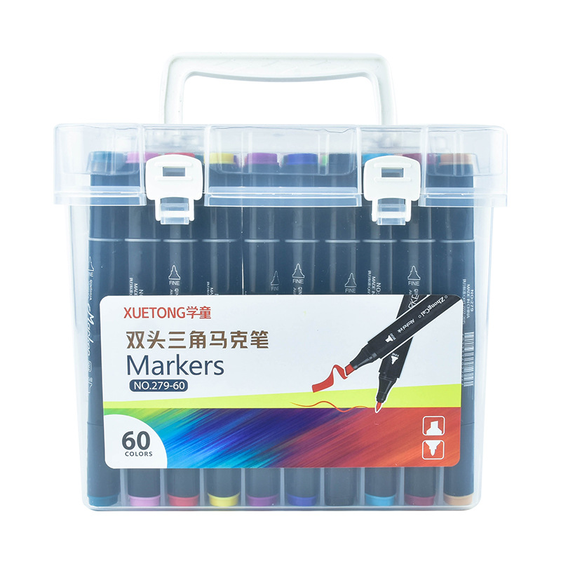 Doble cabeza triángulo alcohólico marcador pop cartel pluma pintura diseño graffiti arte estudiante rotulador