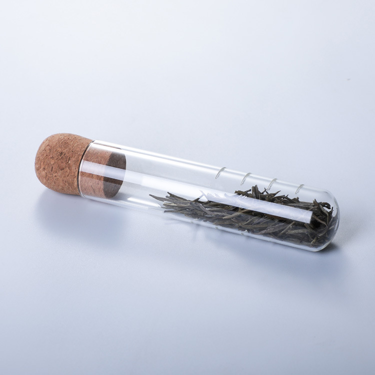 Tubo de ensayo de vidrio creativo colador de té Filtro de té colador de té de verano neto rojo hogar resistente a altas temperaturas juego de té accesorios al por mayor