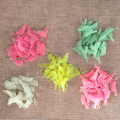 Bass fishing lure soft shrimp colored small shrimp 3.9 cm 0.4 g soft bait outdoor fishing tackle